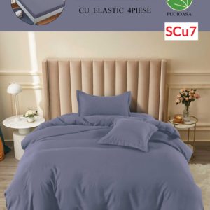 Lenjerie de pat cu elastic, o persoana, 4 piese, Finet, UNI cod-SCu7