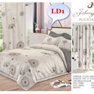 Lenjerie de pat finet cu draperii incluse cod-LD1