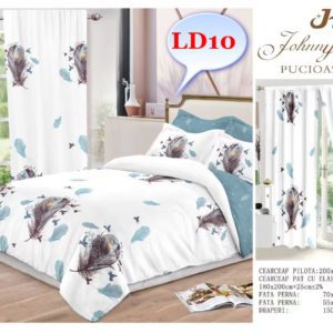 Lenjerie de pat finet cu draperii incluse cod-LD10