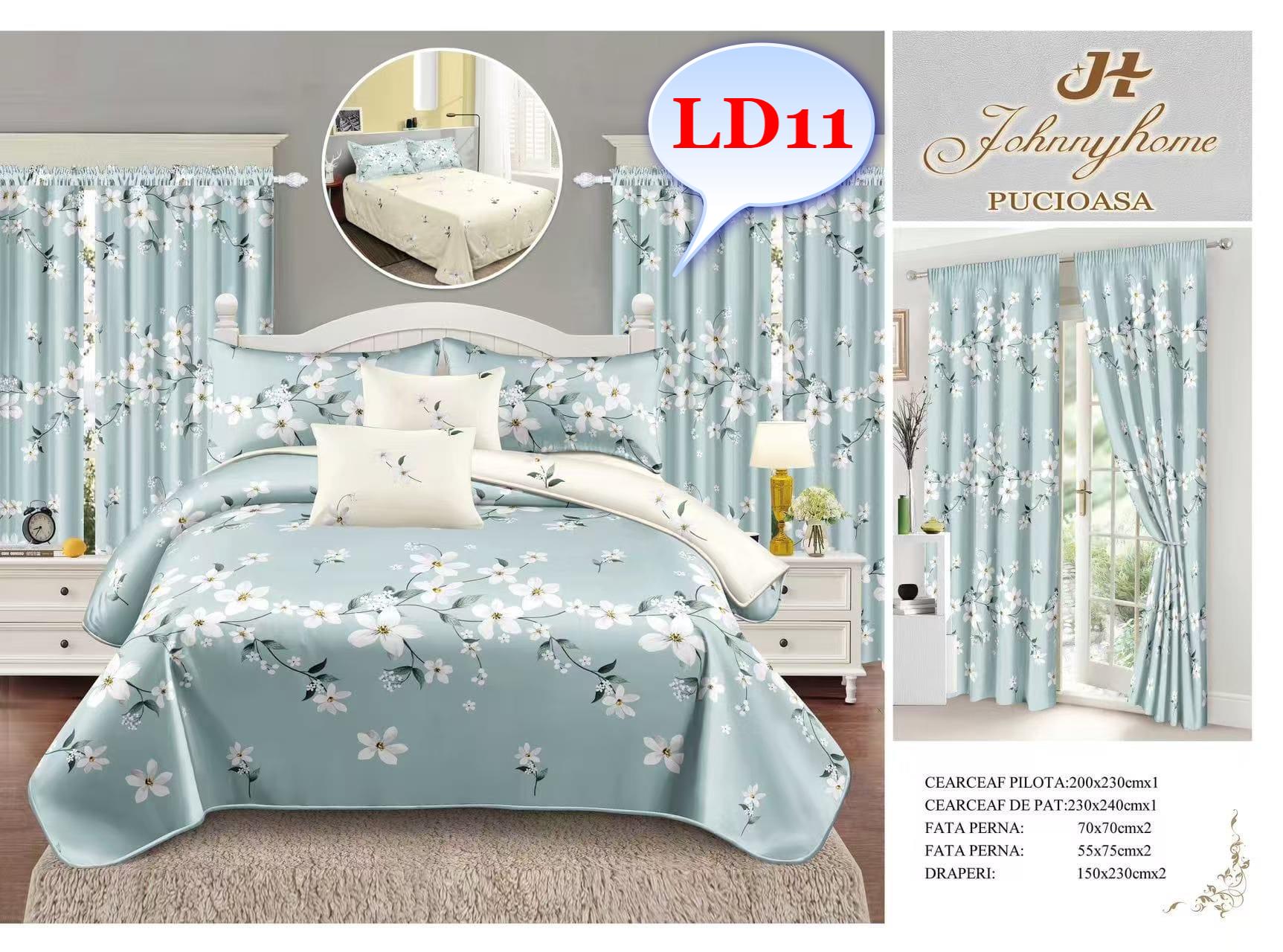 Lenjerie de Pat Finet cu Draperii – Alegerea Ideală pentru Dormitorul Perfect Descoperă setul complet de lenjerie de pat finet cu draperii, creat pentru a oferi un plus de confort și rafinament dormitorului tău. Acest set premium include tot ce ai nevoie pentru un pat elegant și un decor armonios, începând de la lenjeria fină de pat până la draperiile asortate.