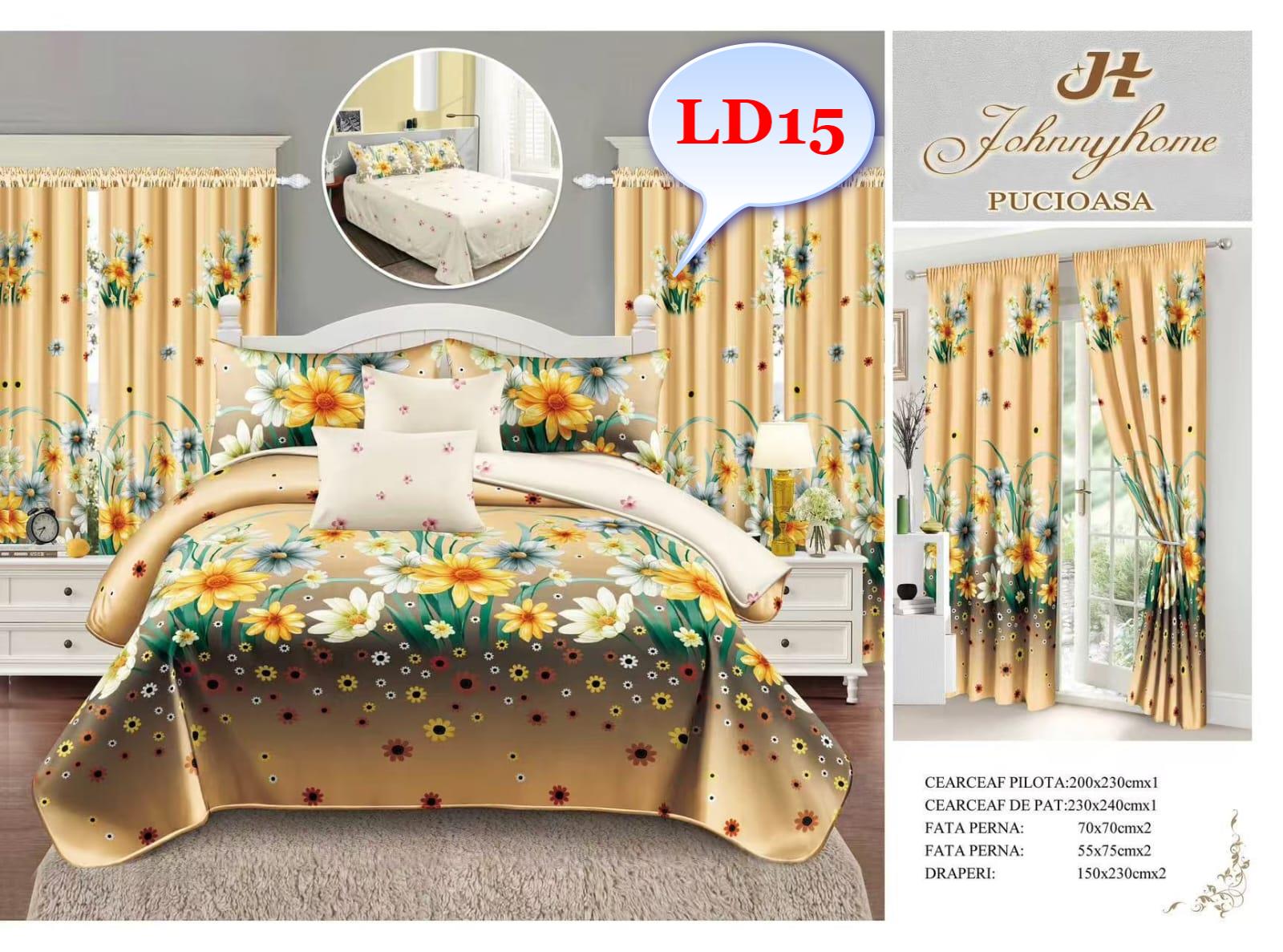 Lenjerie de Pat Finet cu Draperii – Alegerea Ideală pentru Dormitorul Perfect Descoperă setul complet de lenjerie de pat finet cu draperii, creat pentru a oferi un plus de confort și rafinament dormitorului tău. Acest set premium include tot ce ai nevoie pentru un pat elegant și un decor armonios, începând de la lenjeria fină de pat până la draperiile asortate.