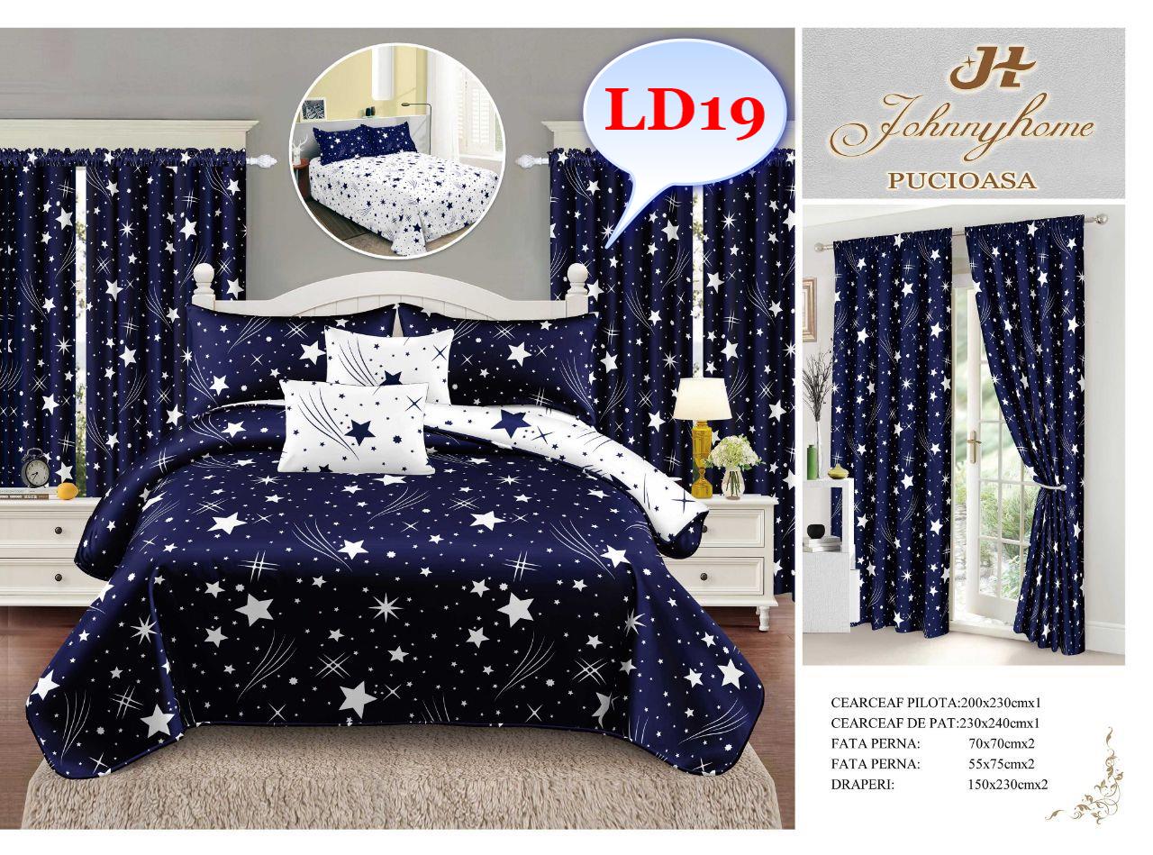 Lenjerie de Pat Finet cu Draperii – Alegerea Ideală pentru Dormitorul Perfect Descoperă setul complet de lenjerie de pat finet cu draperii, creat pentru a oferi un plus de confort și rafinament dormitorului tău. Acest set premium include tot ce ai nevoie pentru un pat elegant și un decor armonios, începând de la lenjeria fină de pat până la draperiile asortate.