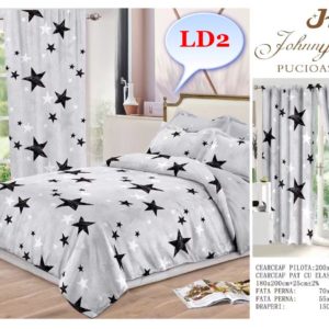 Lenjerie de pat finet cu draperii incluse cod-LD2