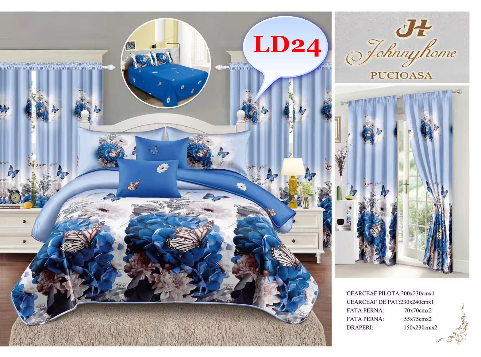 Lenjerie de Pat Finet cu Draperii – Alegerea Ideală pentru Dormitorul Perfect Descoperă setul complet de lenjerie de pat finet cu draperii, creat pentru a oferi un plus de confort și rafinament dormitorului tău. Acest set premium include tot ce ai nevoie pentru un pat elegant și un decor armonios, începând de la lenjeria fină de pat până la draperiile asortate.