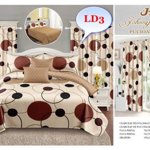 Lenjerie de pat finet cu draperii incluse cod-LD3