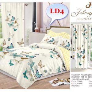 Lenjerie de pat finet cu draperii incluse cod-LD4