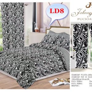 Lenjerie de pat finet cu draperii incluse cod-LD8