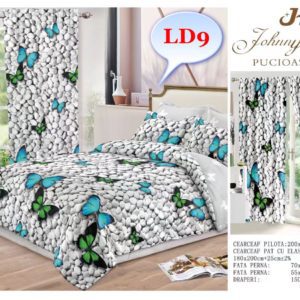 Lenjerie de pat finet cu draperii incluse cod-LD9