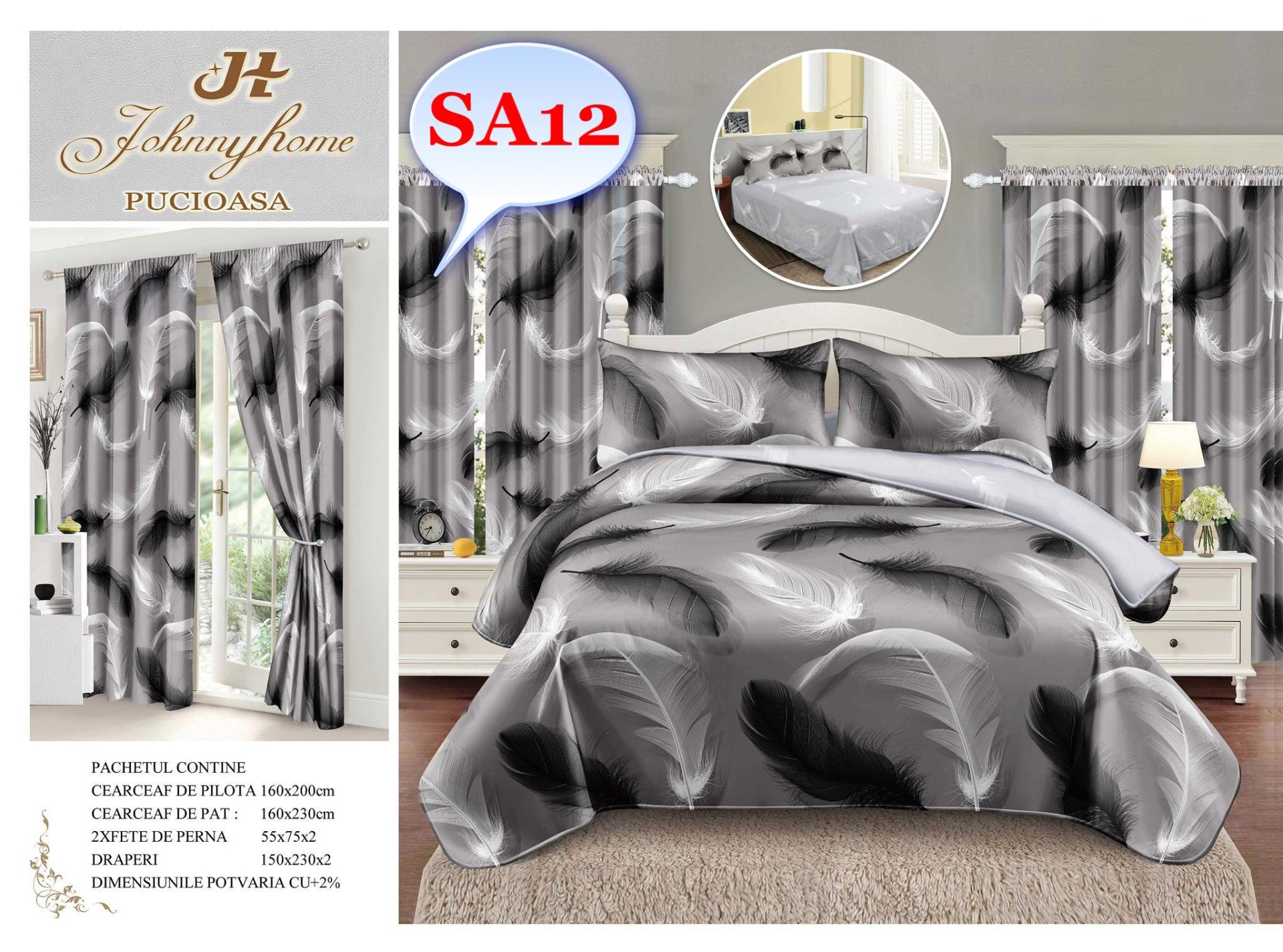 Lenjerie de pat finet Descoperă confortul suprem cu lenjeriile de pat 4 piese din bumbac pentru pat dublu de la Vise-Placute.RO