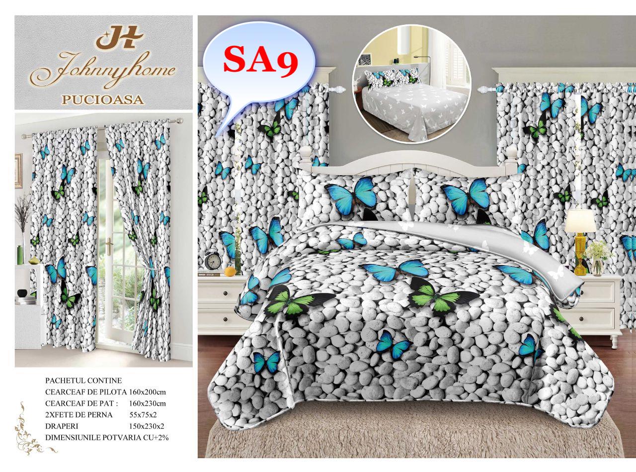 Lenjerie de pat finet Descoperă confortul suprem cu lenjeriile de pat 4 piese din bumbac pentru pat dublu de la Vise-Placute.RO