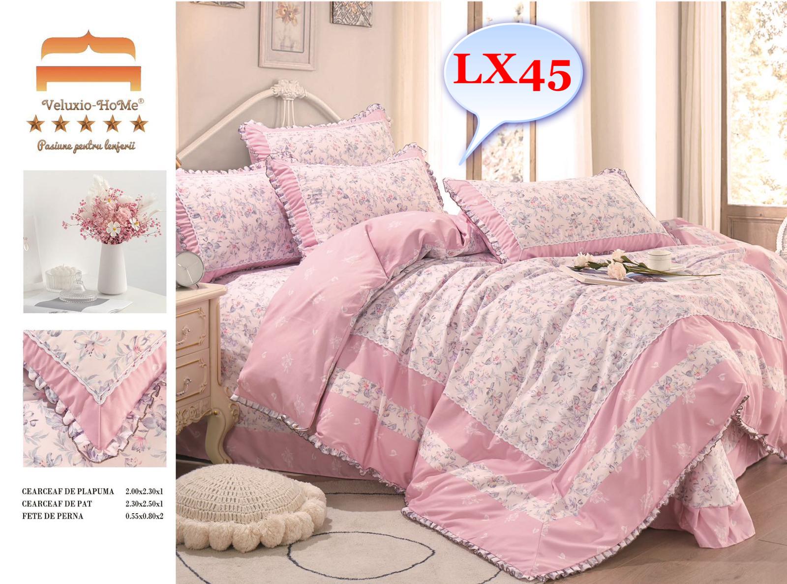 Lenjerie de pat finet – Eleganță și confort în dormitorul tău Alege lenjerii de pat 4 piese din bumbac pentru pat dublu și transformă-ți dormitorul într-un spațiu al relaxării și rafinamentului. Dormitorul este locul în care ne refacem energia și ne relaxăm după o zi lungă. De aceea, lenjeria de pat trebuie să fie nu doar confortabilă, ci și de calitate superioară. Cu lenjeriile noastre din bumbac , cu designuri sofisticate, te vei bucura de o atmosferă plăcută în fiecare noapte.