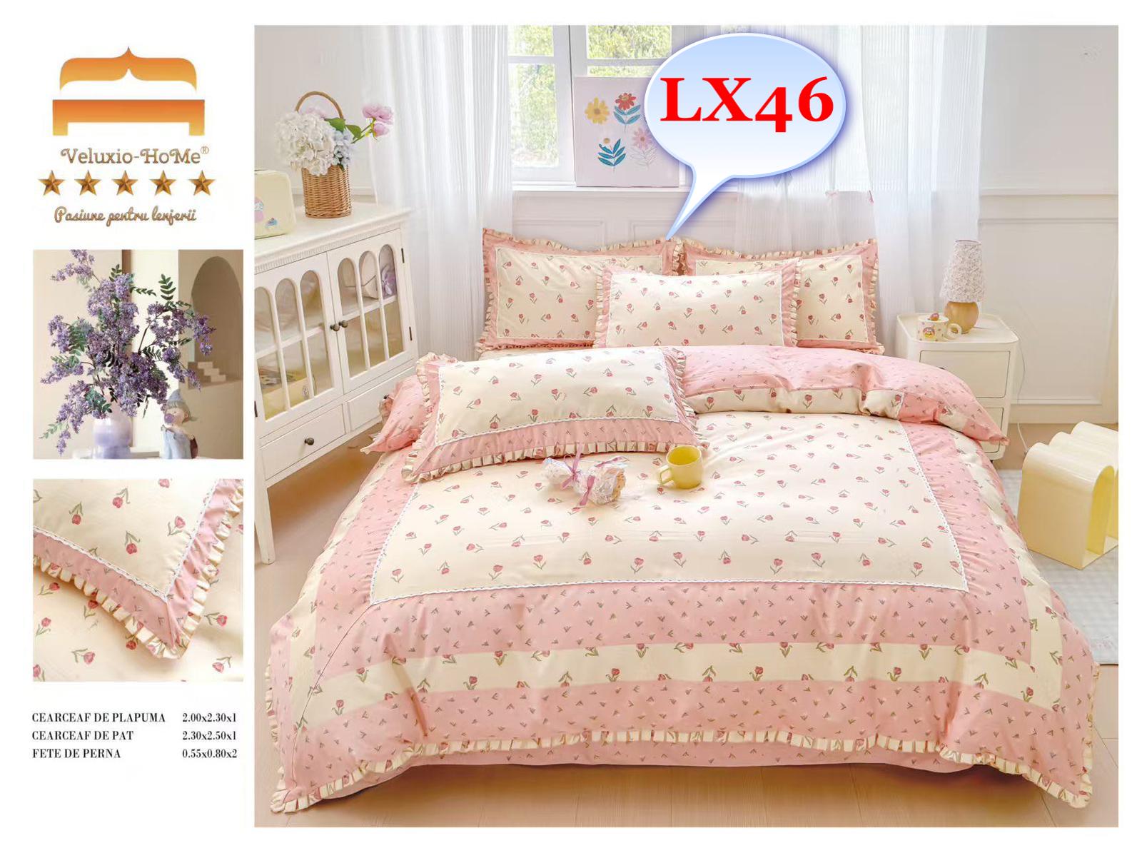 Lenjerie de pat finet – Eleganță și confort în dormitorul tău Alege lenjerii de pat 4 piese din bumbac pentru pat dublu și transformă-ți dormitorul într-un spațiu al relaxării și rafinamentului. Dormitorul este locul în care ne refacem energia și ne relaxăm după o zi lungă. De aceea, lenjeria de pat trebuie să fie nu doar confortabilă, ci și de calitate superioară. Cu lenjeriile noastre din bumbac , cu designuri sofisticate, te vei bucura de o atmosferă plăcută în fiecare noapte.