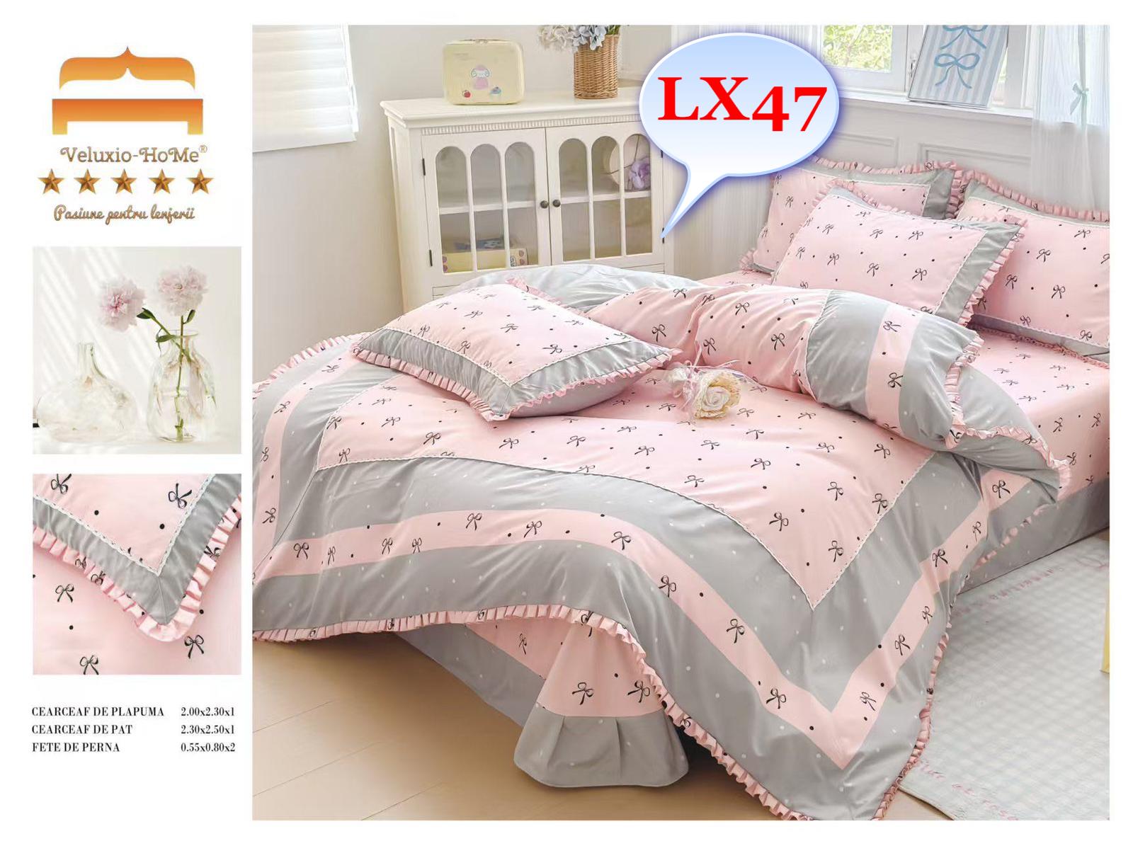 Lenjerie de pat finet – Eleganță și confort în dormitorul tău Alege lenjerii de pat 4 piese din bumbac pentru pat dublu și transformă-ți dormitorul într-un spațiu al relaxării și rafinamentului. Dormitorul este locul în care ne refacem energia și ne relaxăm după o zi lungă. De aceea, lenjeria de pat trebuie să fie nu doar confortabilă, ci și de calitate superioară. Cu lenjeriile noastre din bumbac , cu designuri sofisticate, te vei bucura de o atmosferă plăcută în fiecare noapte.