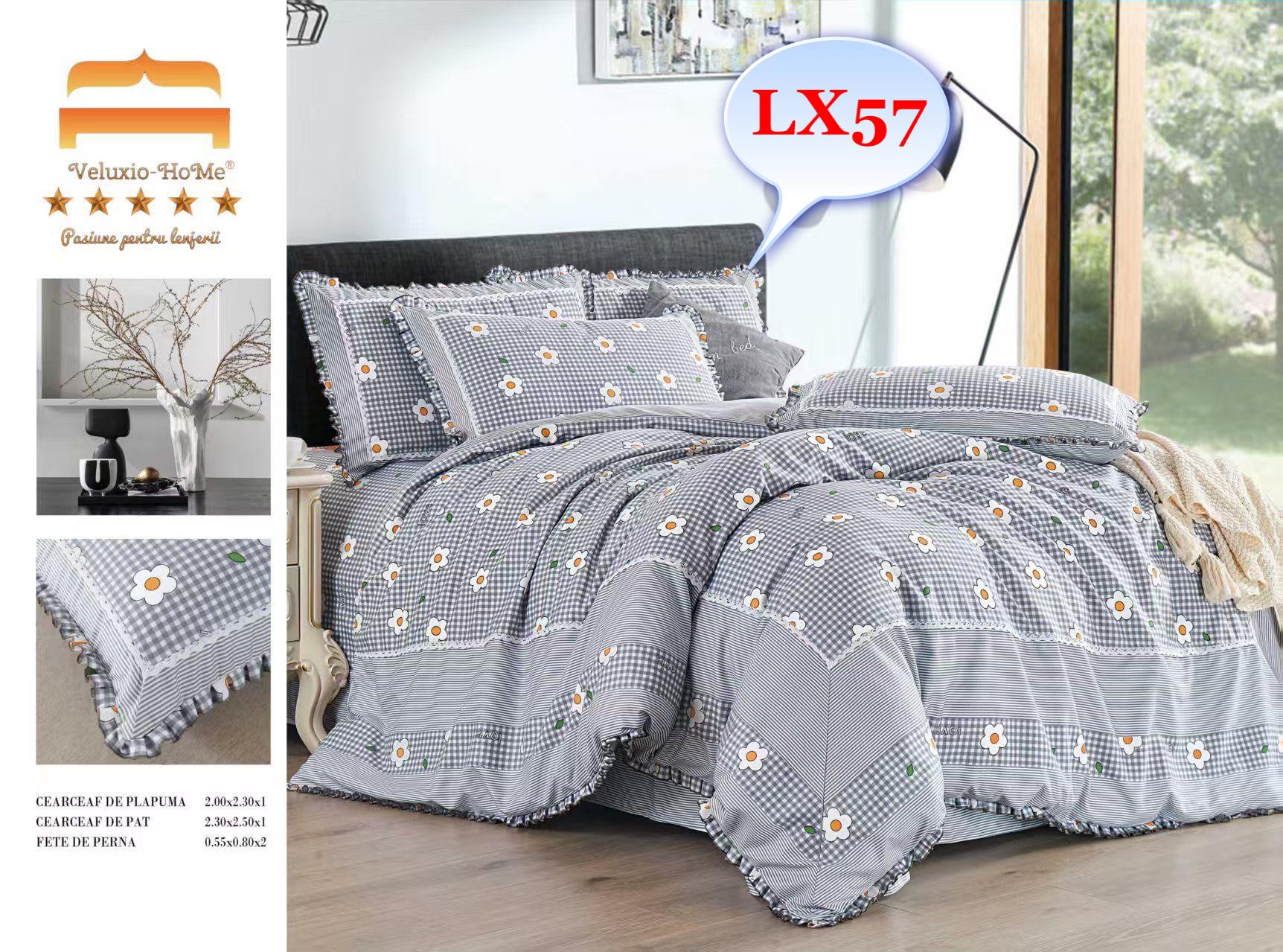 Lenjerie de pat finet – Eleganță și confort în dormitorul tău Alege lenjerii de pat 4 piese din bumbac pentru pat dublu și transformă-ți dormitorul într-un spațiu al relaxării și rafinamentului. Dormitorul este locul în care ne refacem energia și ne relaxăm după o zi lungă. De aceea, lenjeria de pat trebuie să fie nu doar confortabilă, ci și de calitate superioară. Cu lenjeriile noastre din bumbac , cu designuri sofisticate, te vei bucura de o atmosferă plăcută în fiecare noapte.