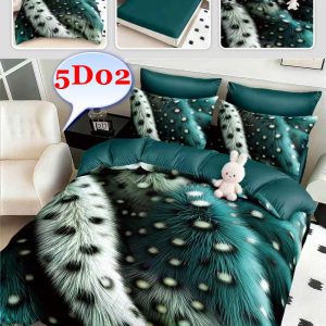 Lenjerie de pat Finet 6 piese cu ELASTIC cod-5D02