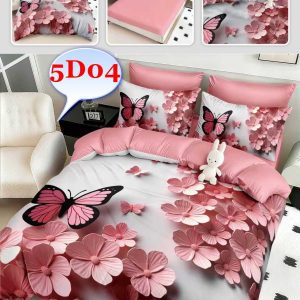 Lenjerie de pat Finet 6 piese cu ELASTIC cod-5D04