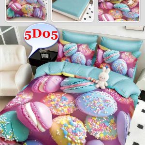 Lenjerie de pat Finet 6 piese cu ELASTIC cod-5D05