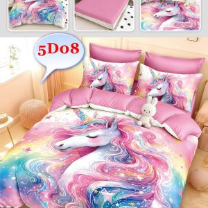 Lenjerie de pat Finet 6 piese cu ELASTIC cod-5D08