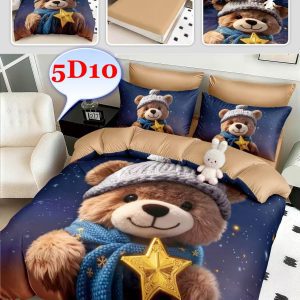 Lenjerie de pat Finet 6 piese cu ELASTIC cod-5D10