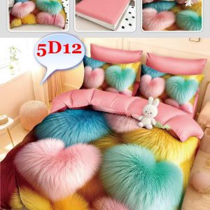 Lenjerie de pat Finet 6 piese cu ELASTIC cod-5D12