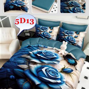 Lenjerie de pat Finet 6 piese cu ELASTIC cod-5D13