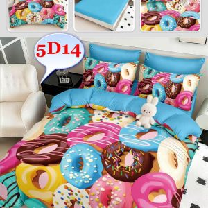 Lenjerie de pat Finet 6 piese cu ELASTIC cod-5D14