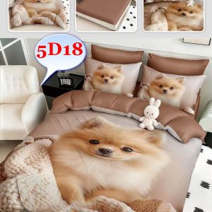 Lenjerie de pat Finet 6 piese cu ELASTIC cod-5D18