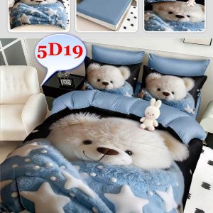 Lenjerie de pat Finet 6 piese cu ELASTIC cod-5D19