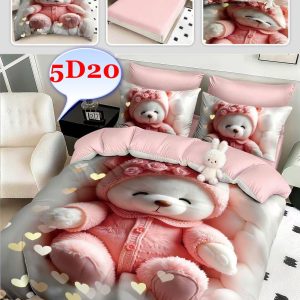 Lenjerie de pat Finet 6 piese cu ELASTIC cod-5D20